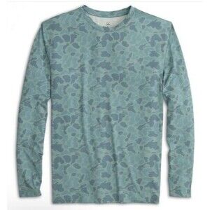 Fish Hippie Co Performance Sage Camo Long Sleeve T-Shirt Men Size XL
